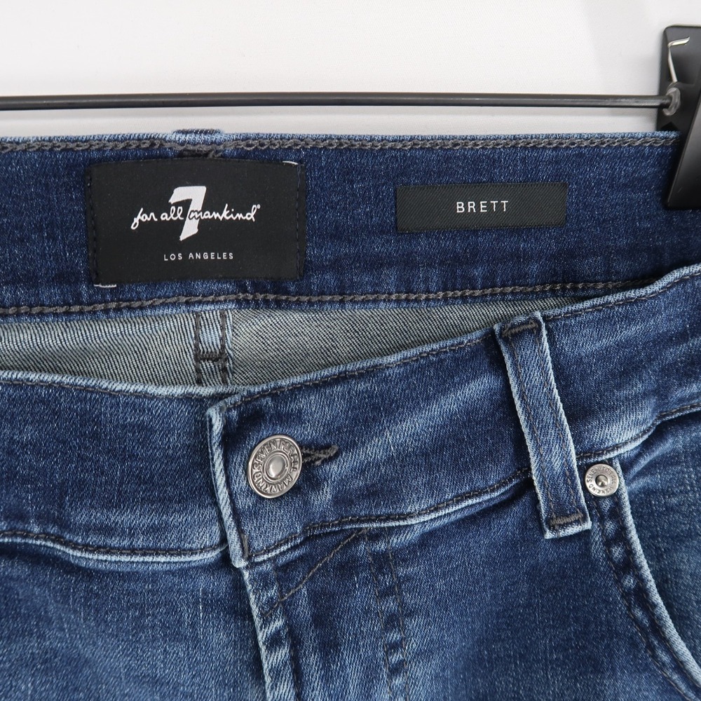 7 For All Mankind Men's Bootcut Jeans - Blue - Picture 9 of 12